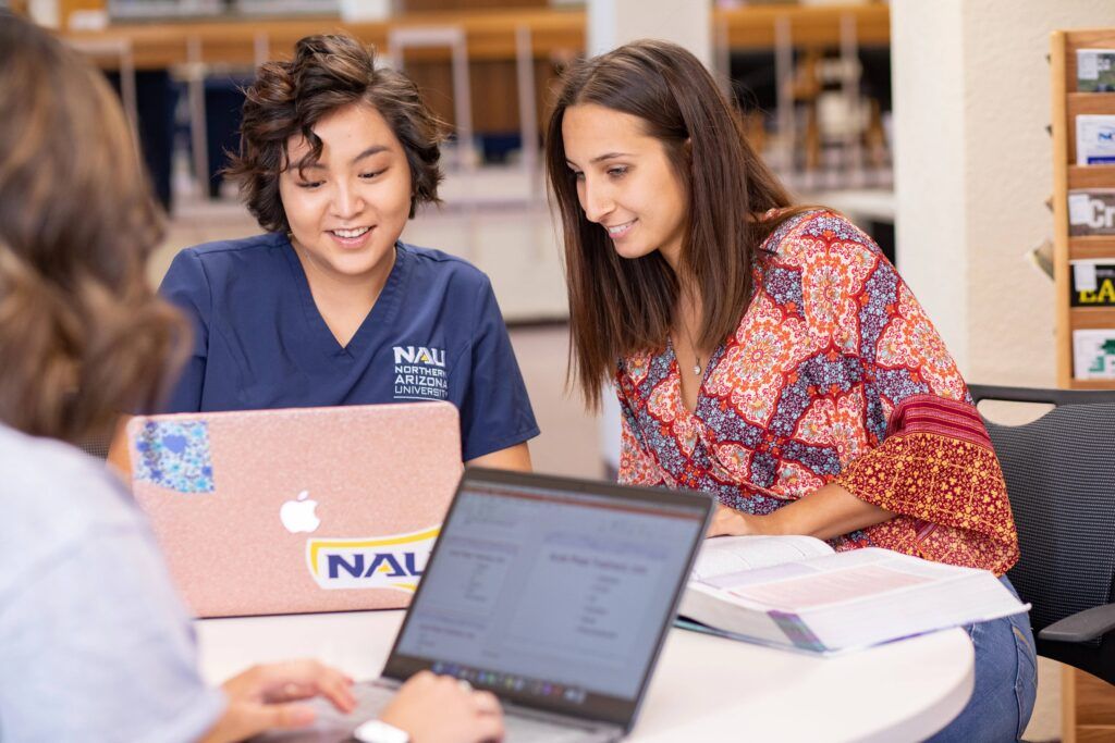 N A U Yuma students take advantage of study spaces and tutoring services at the A W C/NAU-Yuma Library.
